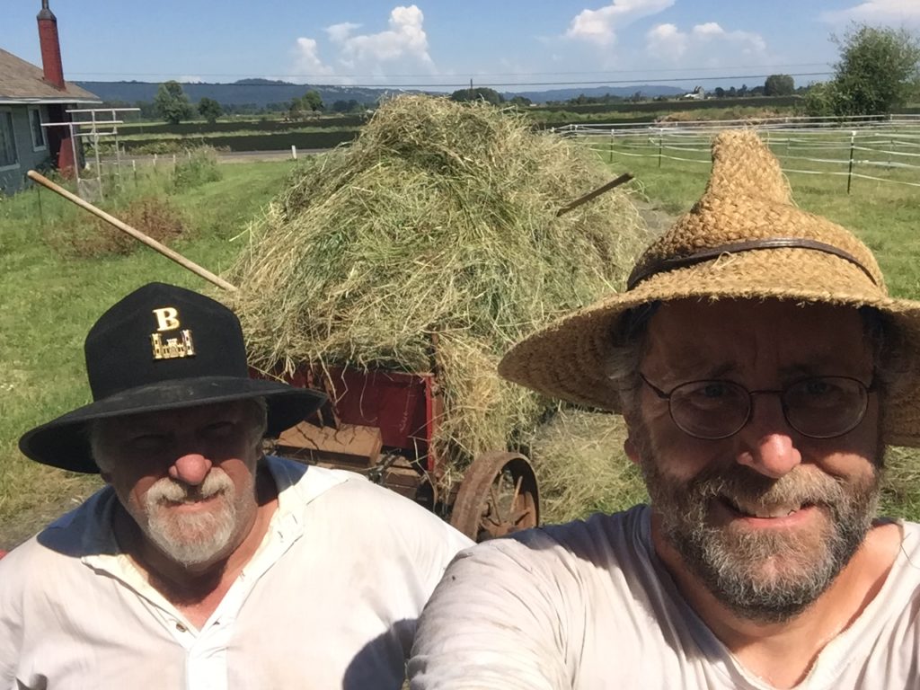 Mark S. and Mike after getting a load of loose hay